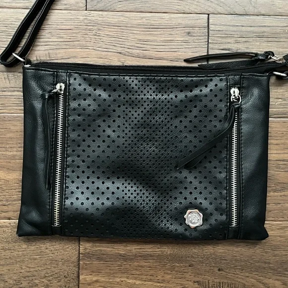 FIORELLI- Black Crossbody Purse| Adjustable Strap | Zip Pockets - Picture 4 of 14